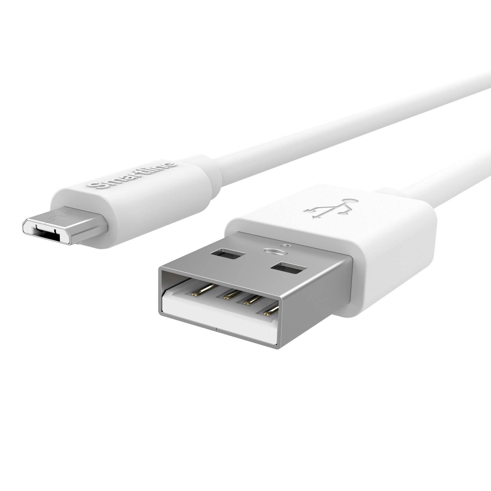 USB-kabel MicroUSB 1m Wit