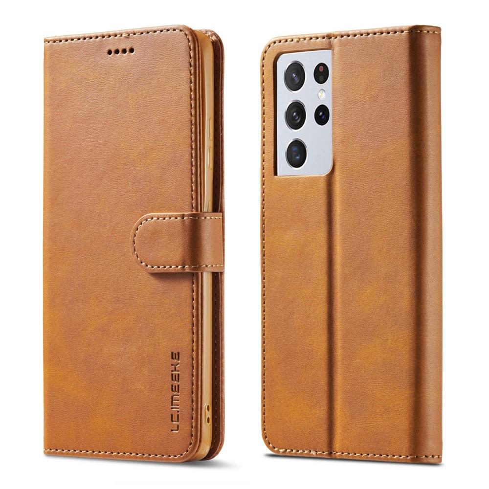 Bookcover hoesje Samsung Galaxy S21 Ultra Cognac