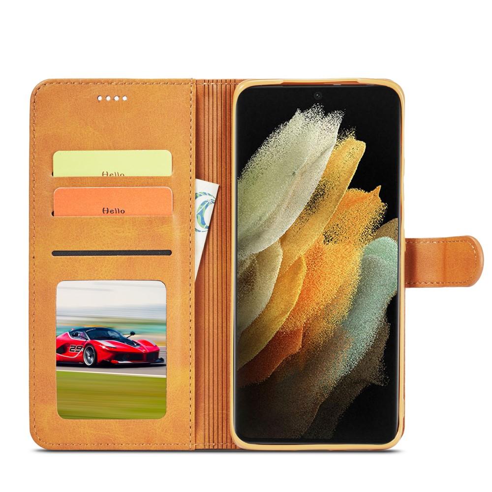 Bookcover hoesje Samsung Galaxy S21 Ultra Cognac