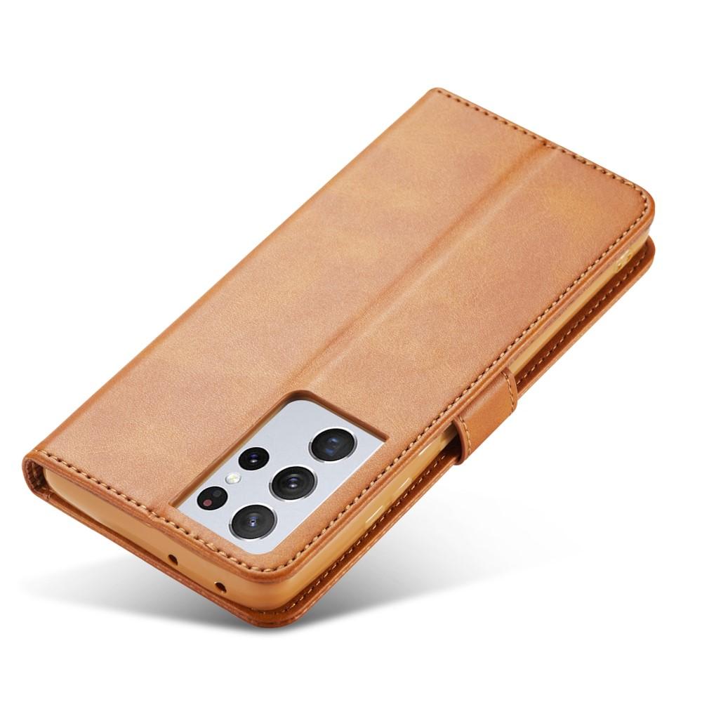 Bookcover hoesje Samsung Galaxy S21 Ultra Cognac