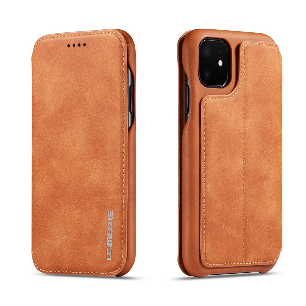 Slim Bookcover hoesje iPhone 11 Cognac