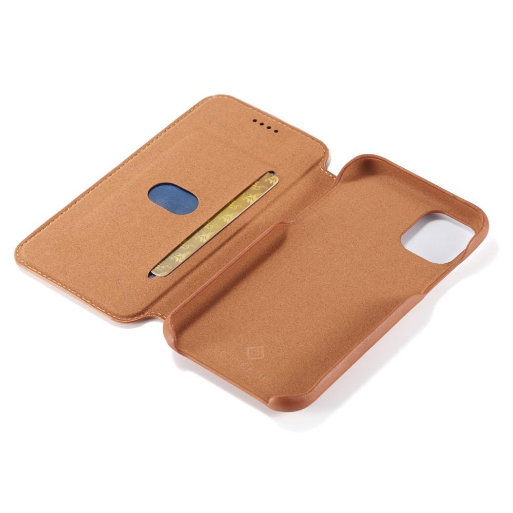 Slim Bookcover hoesje iPhone 11 Cognac