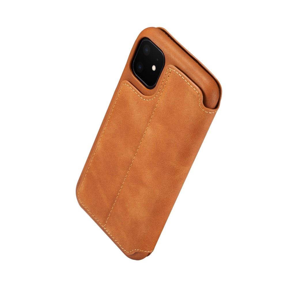 Slim Bookcover hoesje iPhone 11 Cognac