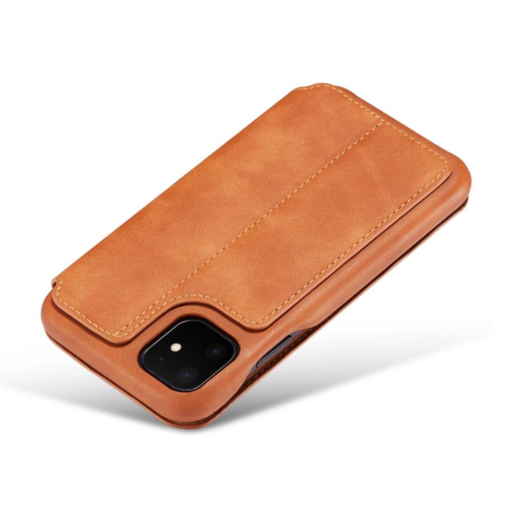 Slim Bookcover hoesje iPhone 11 Cognac