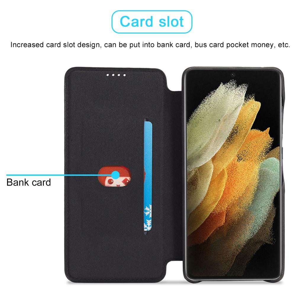 Slim Bookcover hoesje Samsung Galaxy S21 Ultra Zwart