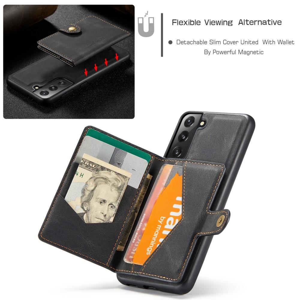 Samsung Galaxy S21 Magnetic Wallet Card Case Zwart