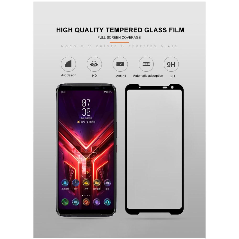 Full-cover Gehard Glas Asus ROG Phone 3 Zwart