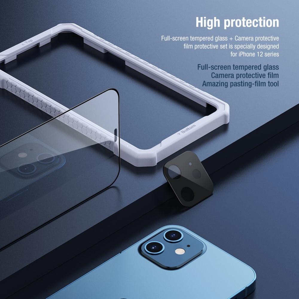 2-in-1 Screenprotector & Camera Protector iPhone 12 Zwart