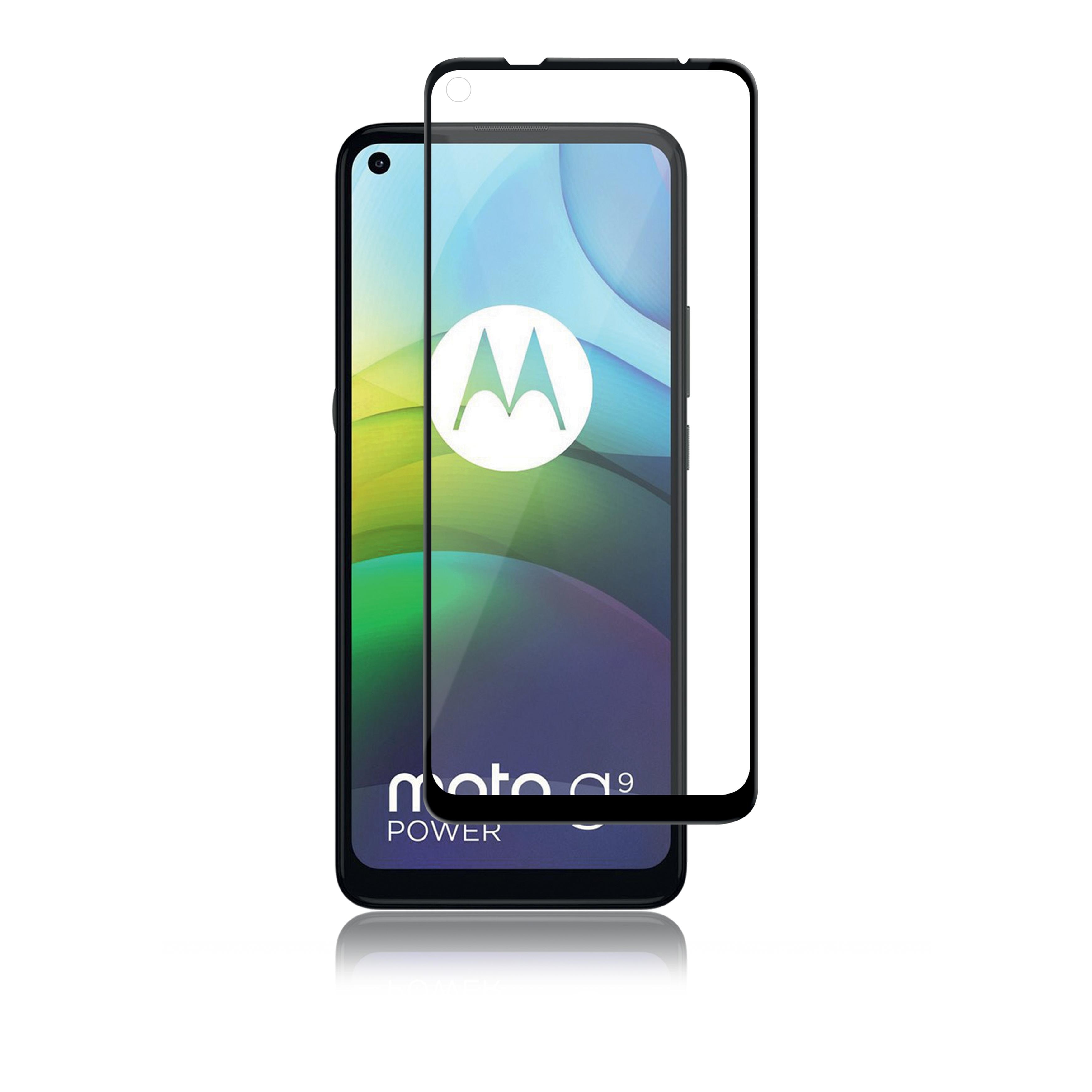Full-Fit Glass Motorola Moto G9 Power Zwart