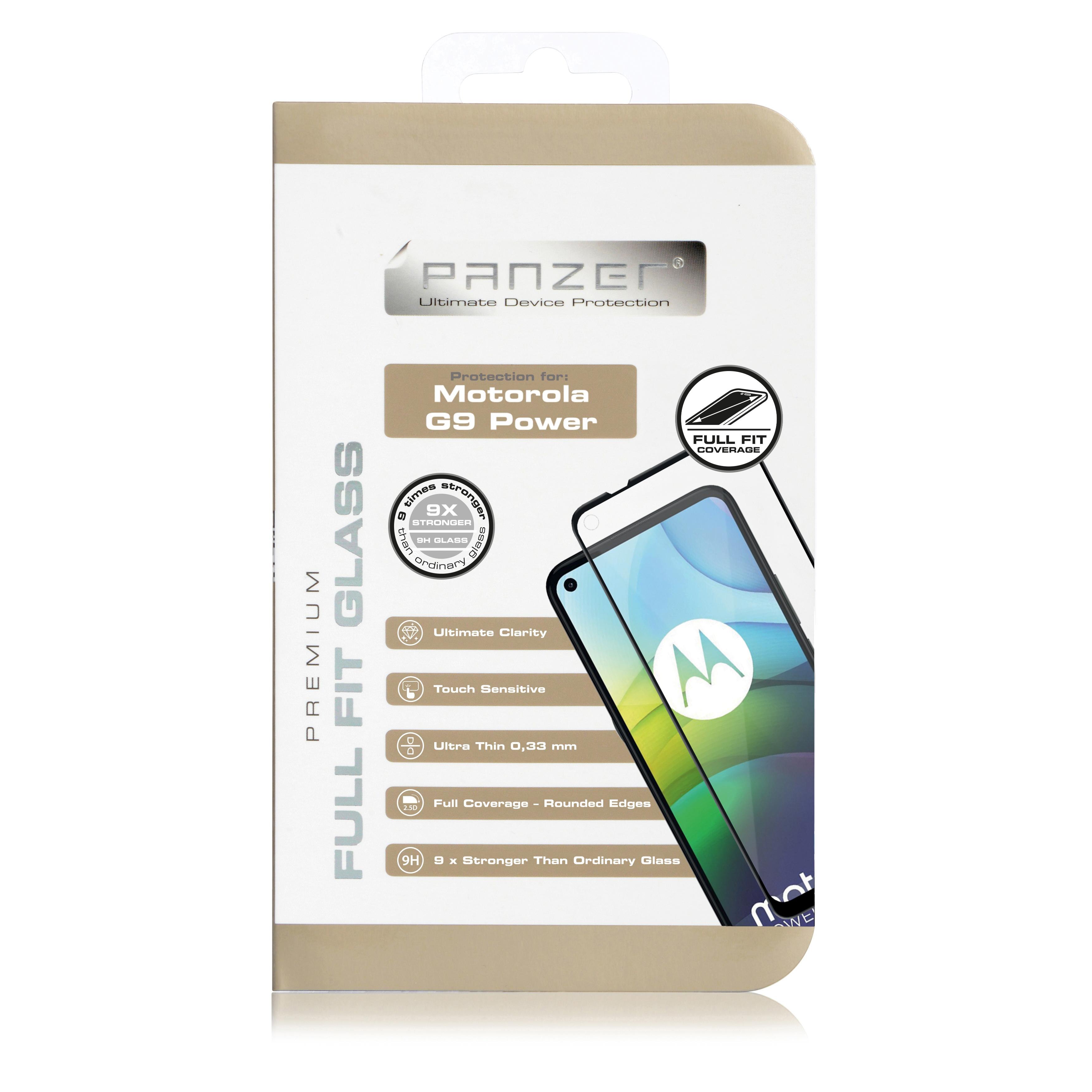 Full-Fit Glass Motorola Moto G9 Power Zwart