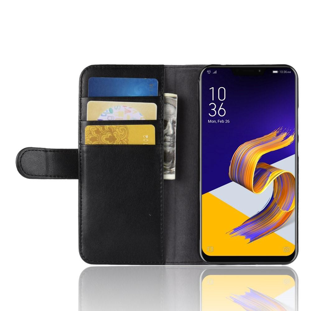 Asus ZenFone 5/5Z Echt lederen hoesje Zwart