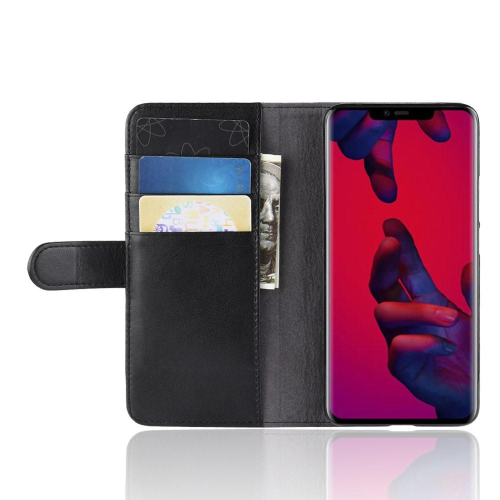 Huawei Mate 20 Pro Echt lederen hoesje Zwart