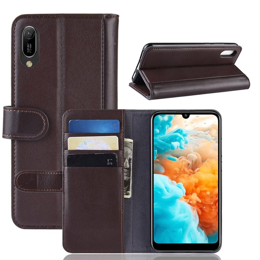 Huawei Y6 2019 Echt lederen hoesje Bruin