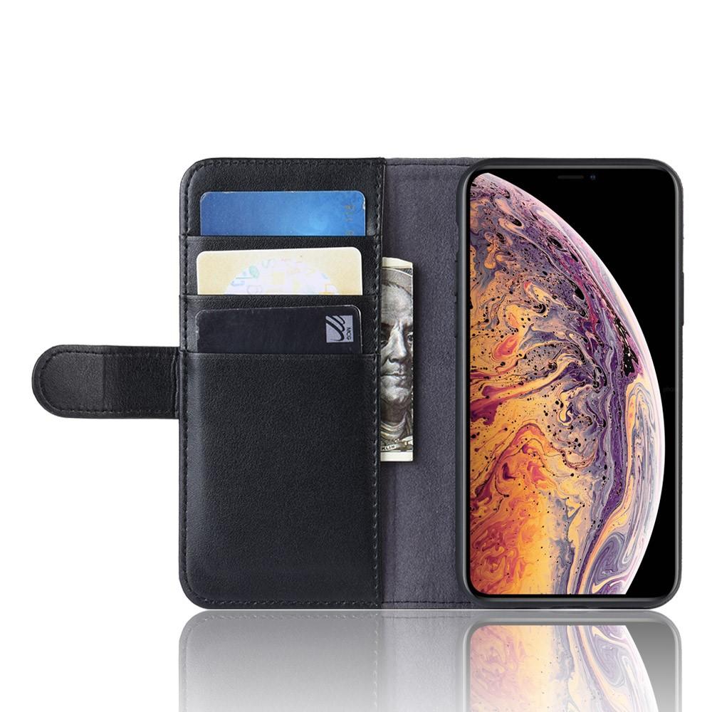 iPhone 11 Pro Max Echt lederen hoesje Zwart