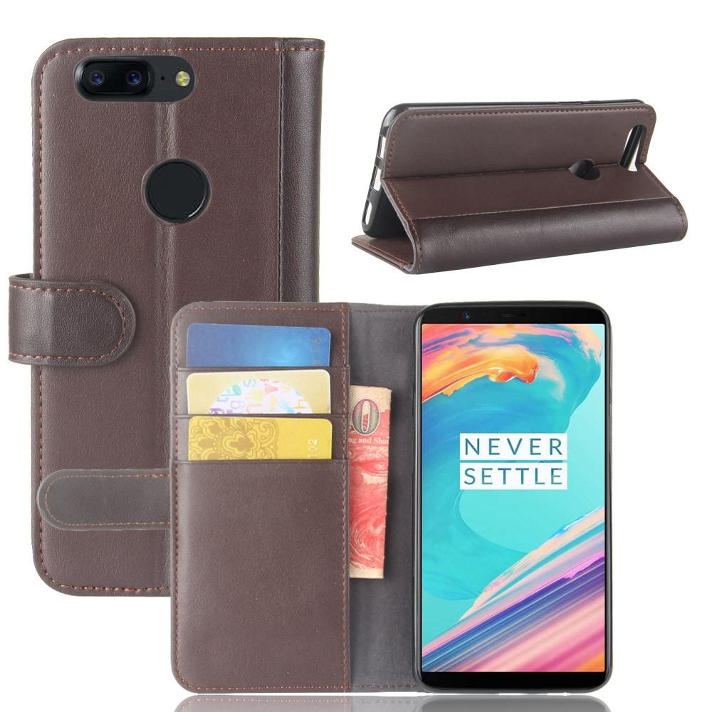 OnePlus 5T Echt lederen hoesje Bruin