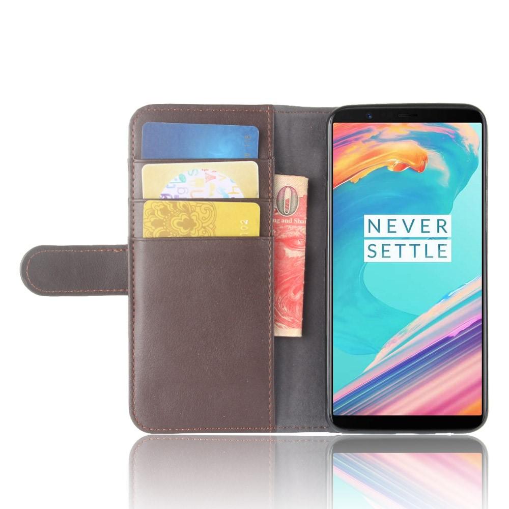 OnePlus 5T Echt lederen hoesje Bruin