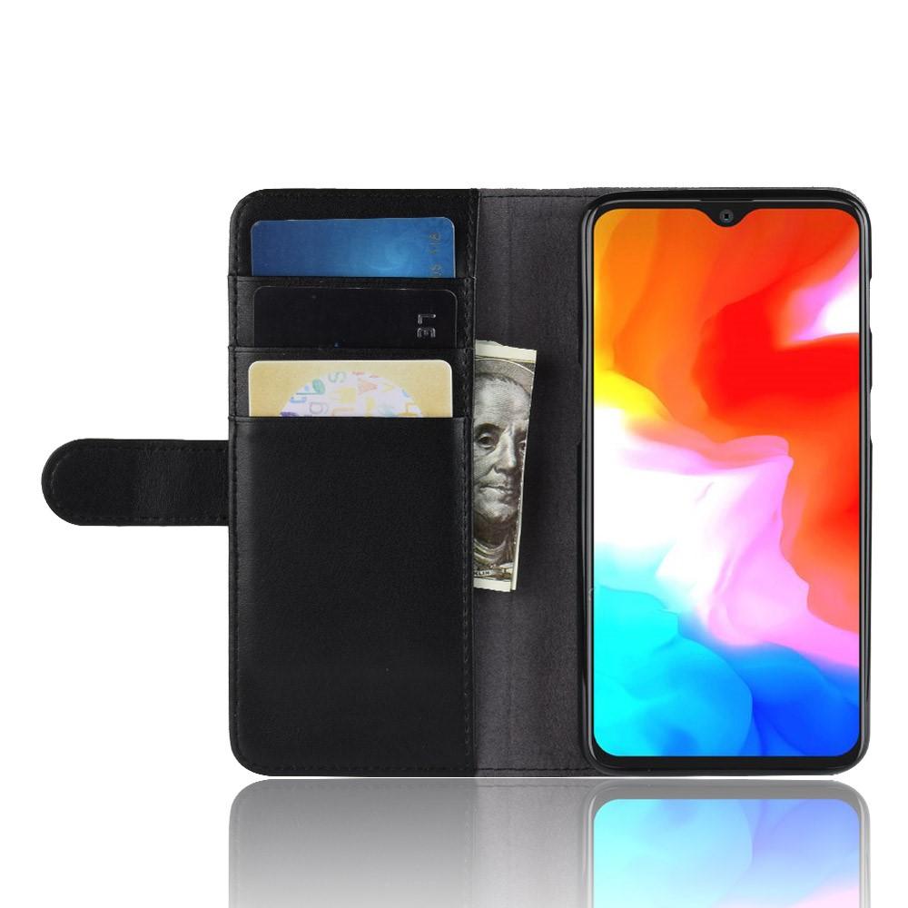  OnePlus 6T Echt lederen hoesje Zwart