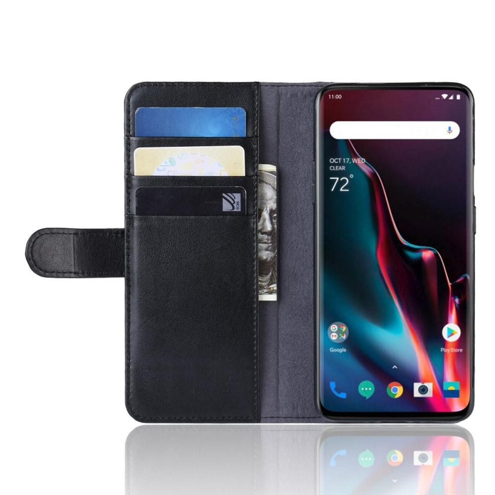 OnePlus 7 Pro Echt lederen hoesje Zwart