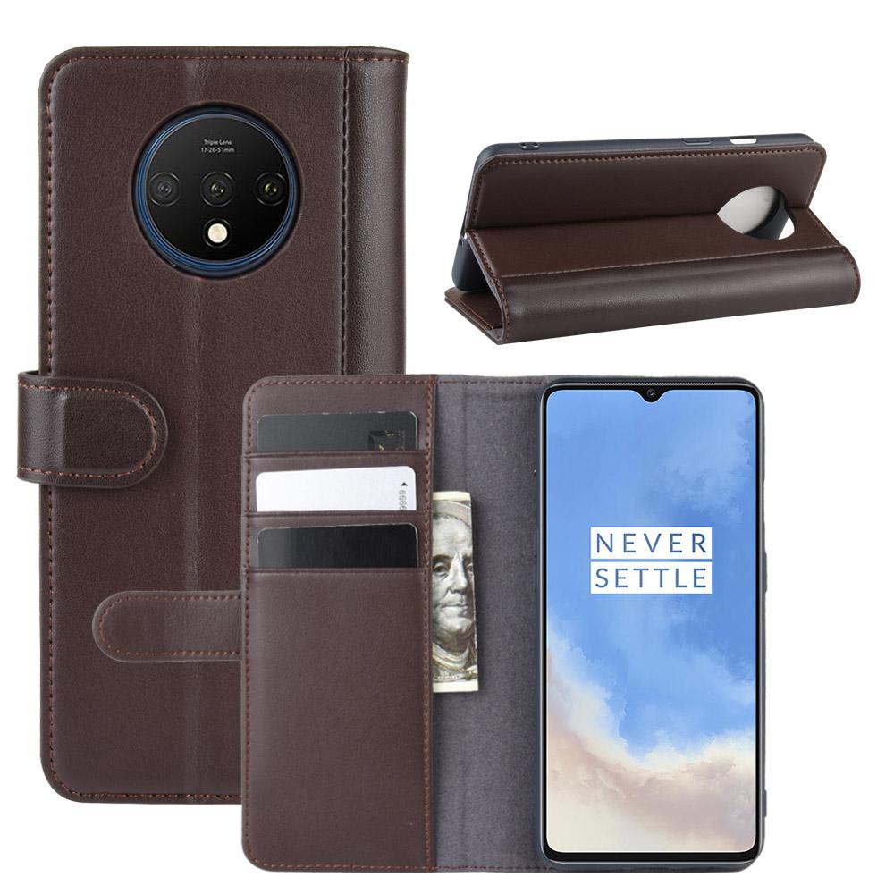 OnePlus 7T Echt lederen hoesje Bruin