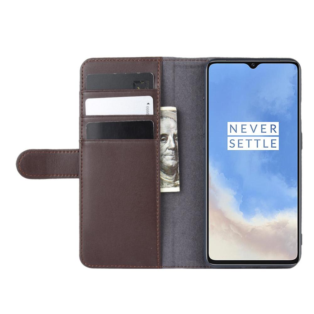 OnePlus 7T Echt lederen hoesje Bruin