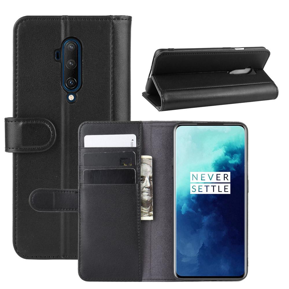  OnePlus 7T Pro Echt lederen hoesje Zwart