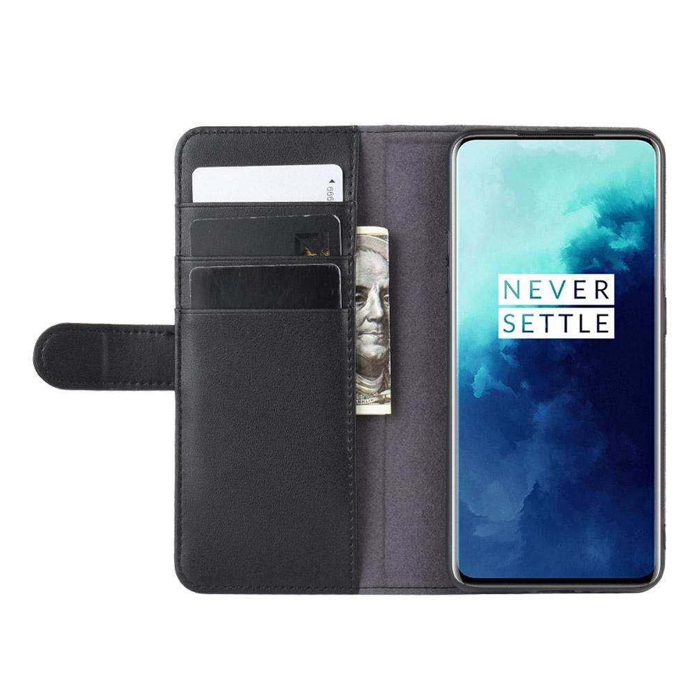  OnePlus 7T Pro Echt lederen hoesje Zwart