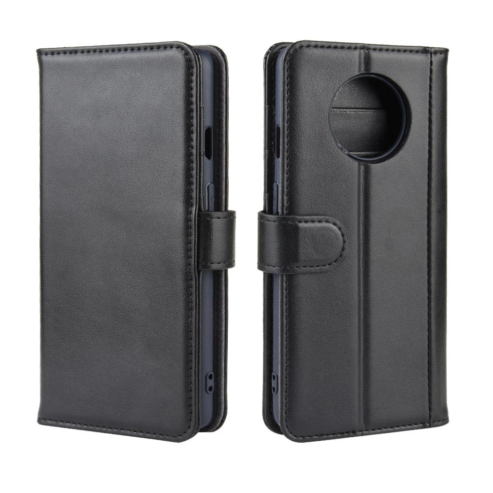  OnePlus 7T Echt lederen hoesje Zwart