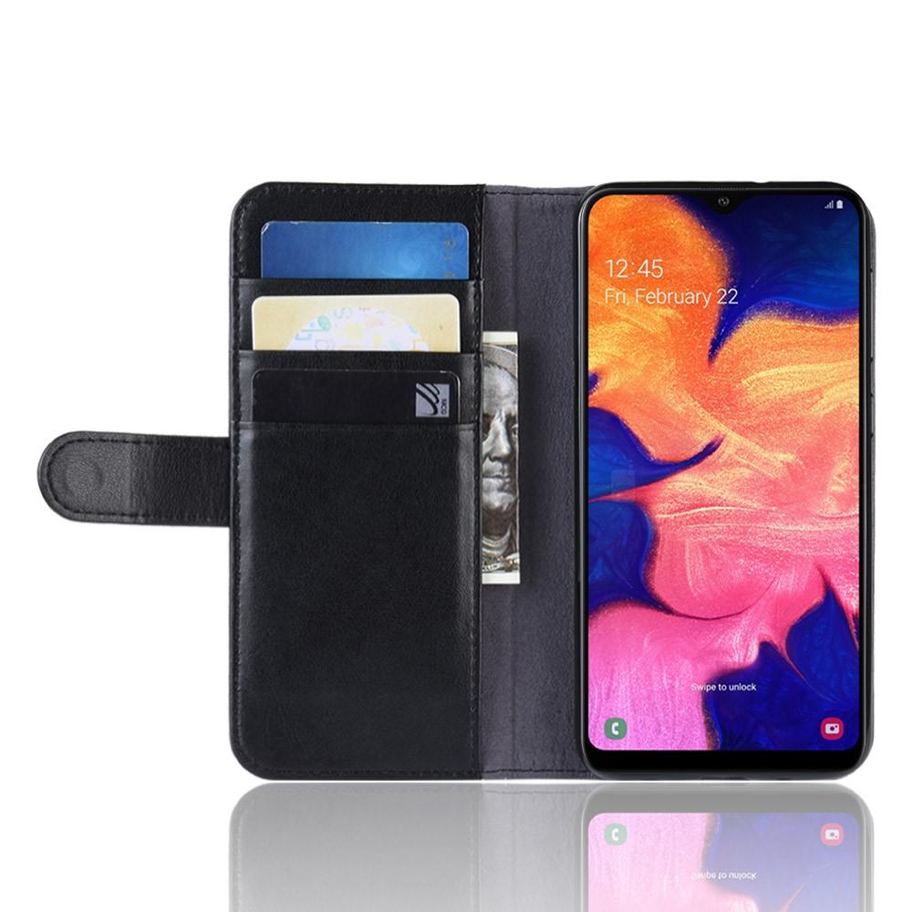 Samsung Galaxy A10 Echt lederen hoesje Zwart