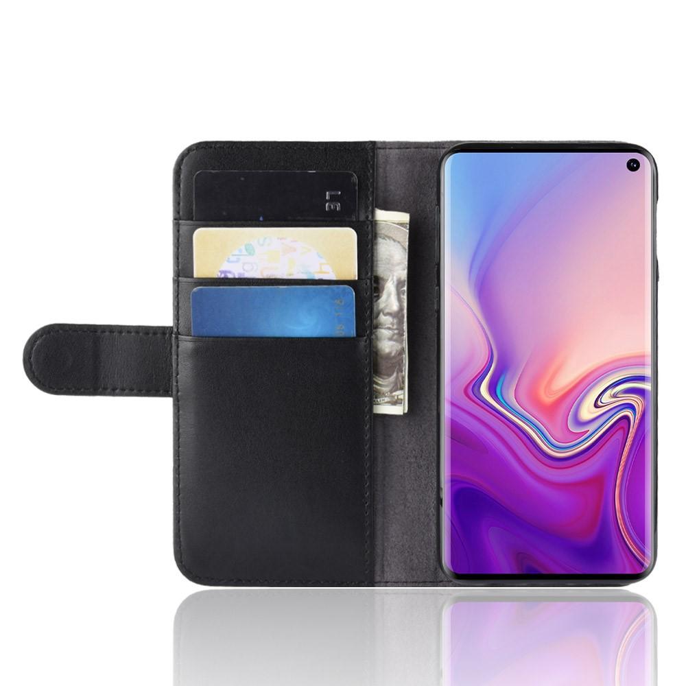 Samsung Galaxy S10e Echt lederen hoesje Zwart