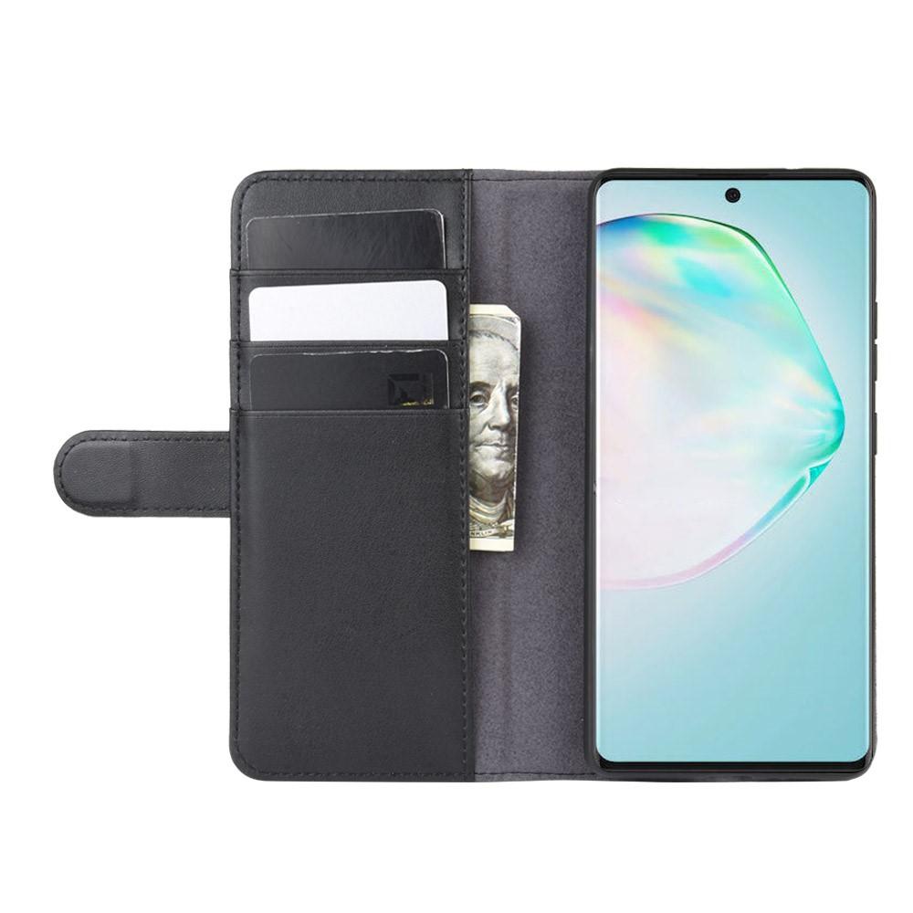 Samsung Galaxy S10 Lite Echt lederen hoesje Zwart