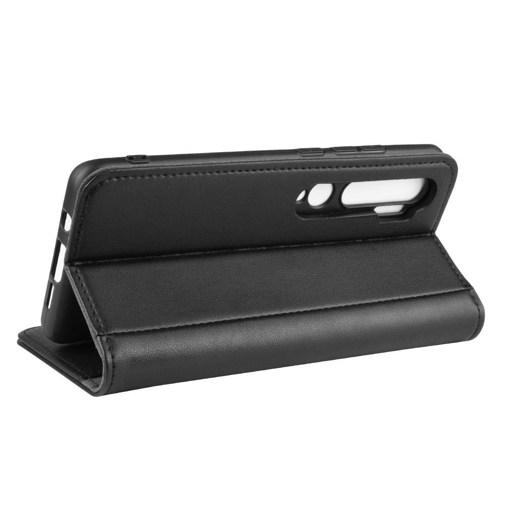 Xiaomi Mi Note 10/10 Pro Echt lederen hoesje Zwart