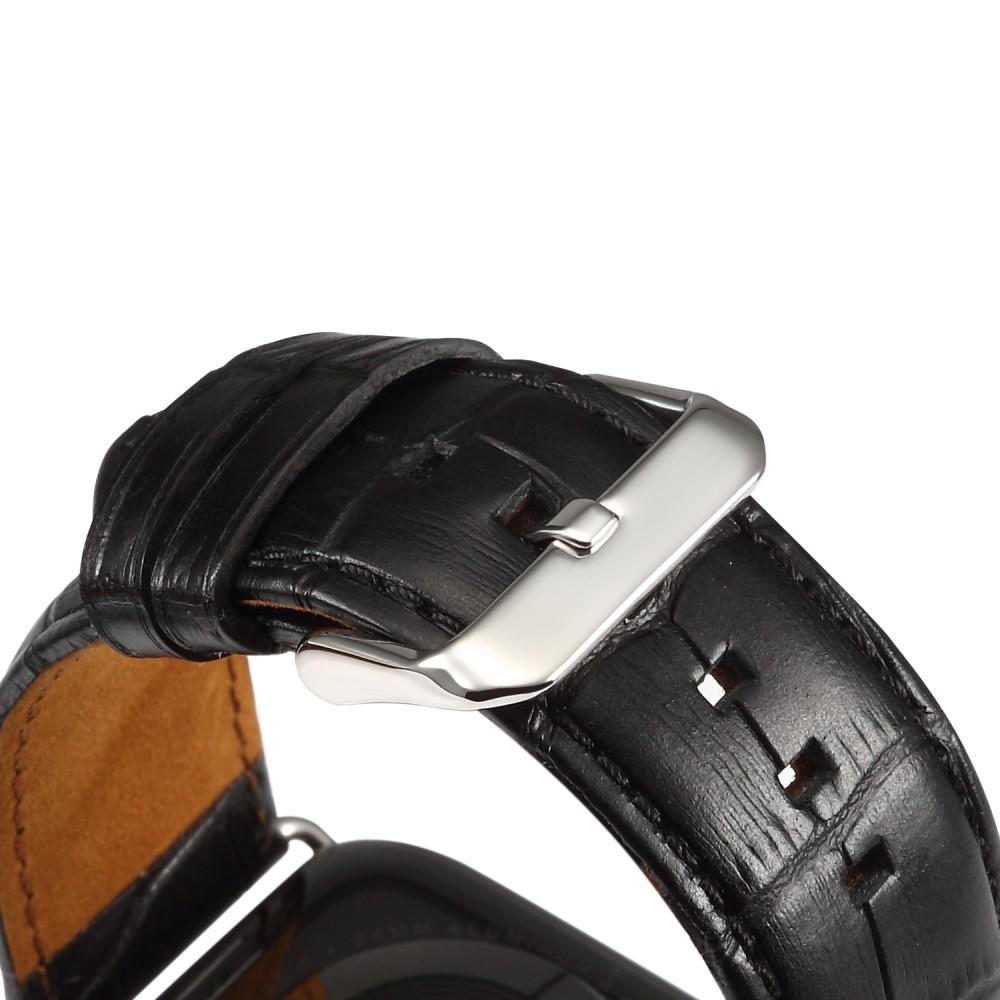 Apple Watch 45mm Series 8 Armband Krokodil zwart