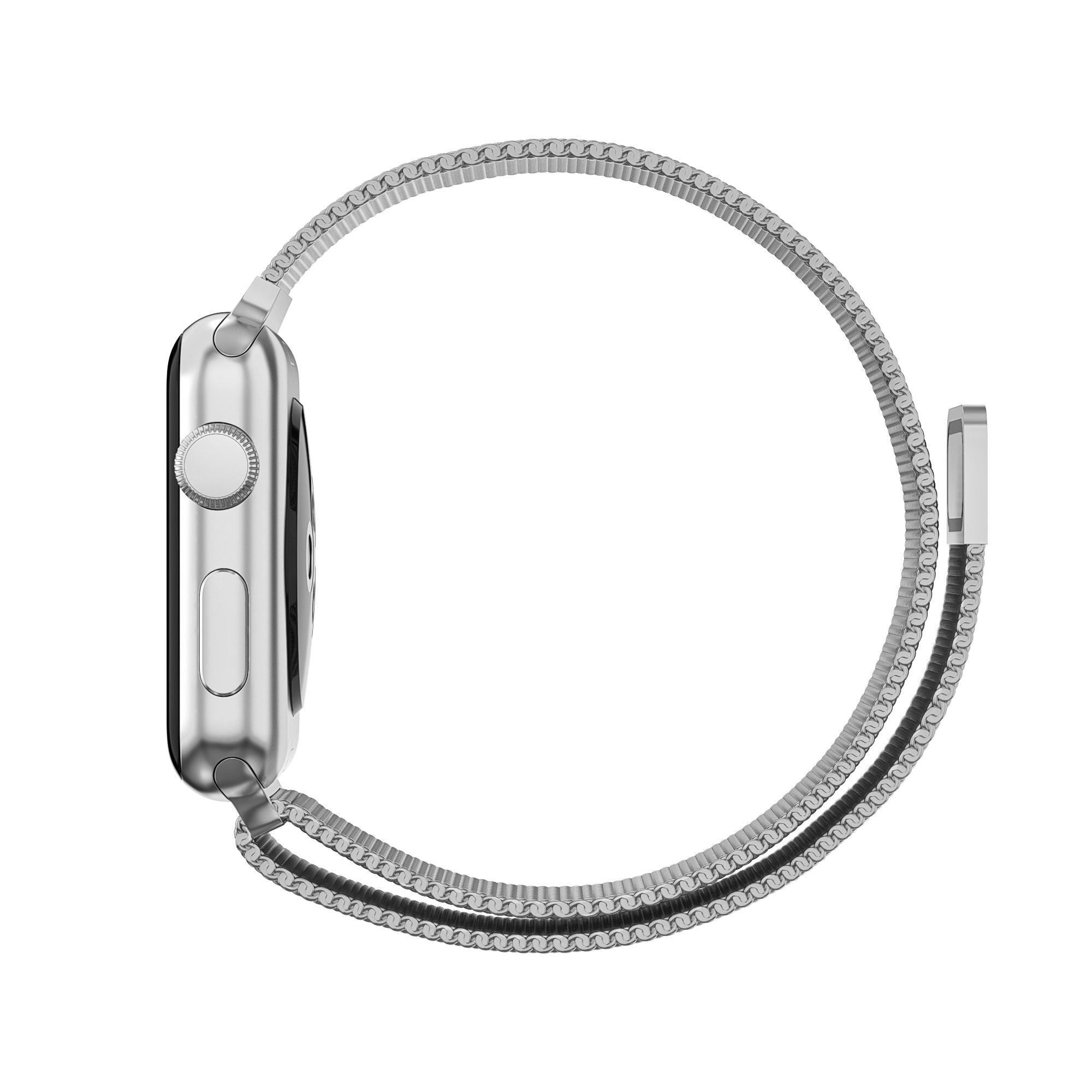 Apple Watch 38mm Milanese bandje zilver