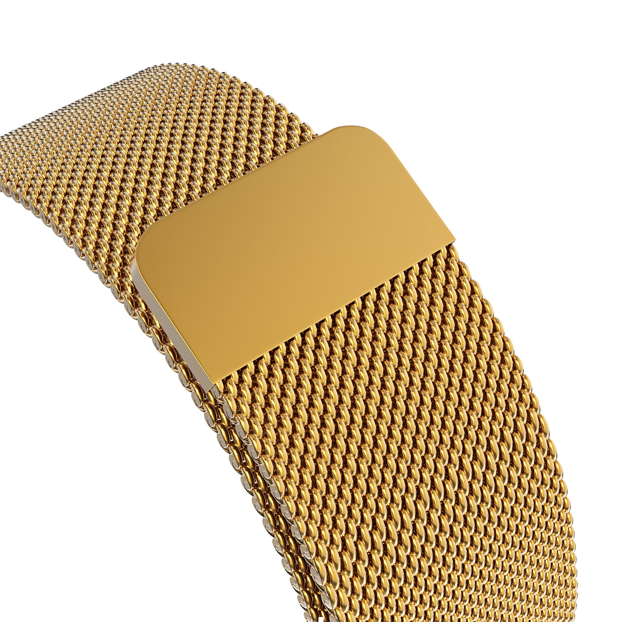 Apple Watch 45mm Series 9 Milanese bandje goud