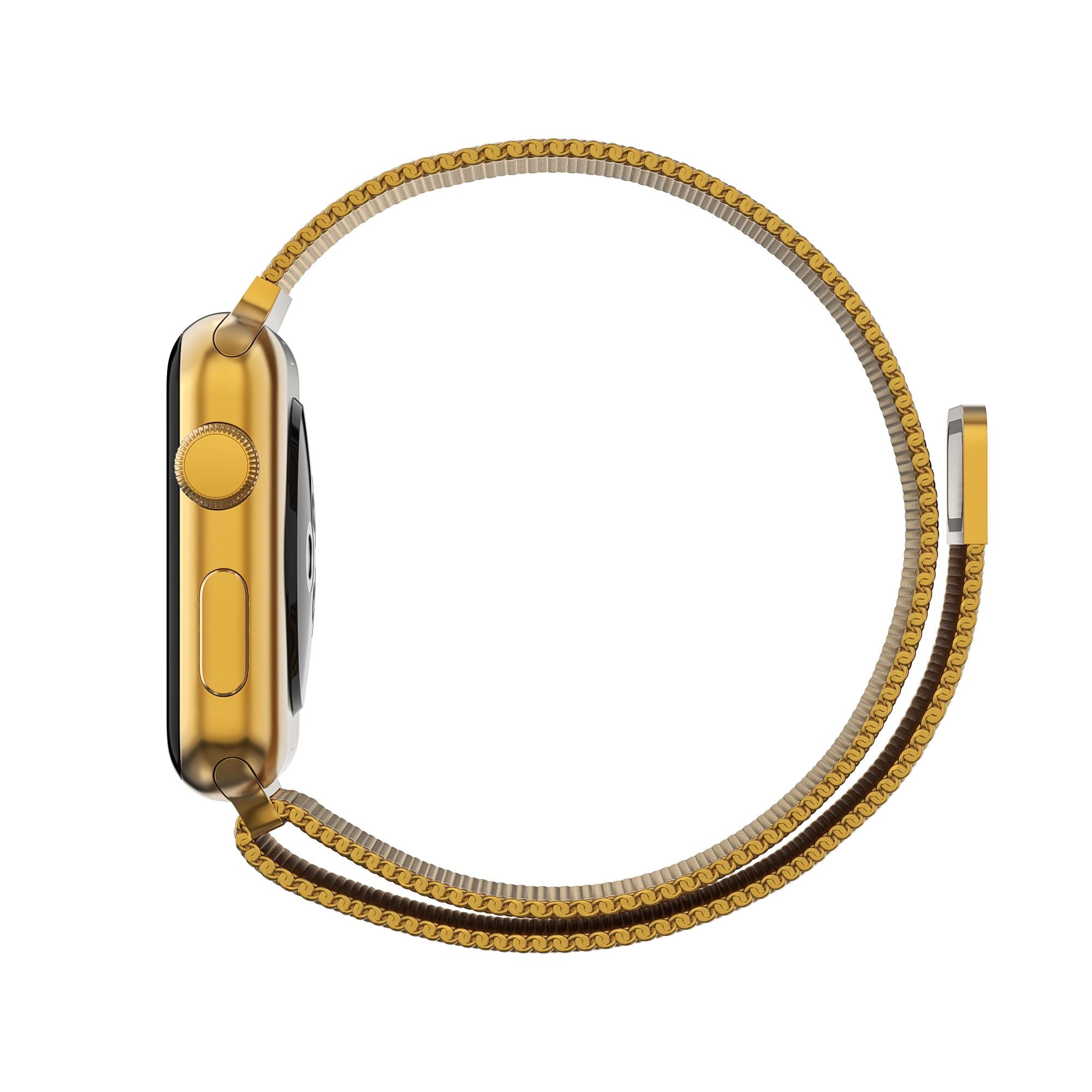 Apple Watch 42/44/45 mm Milanese bandje Goud