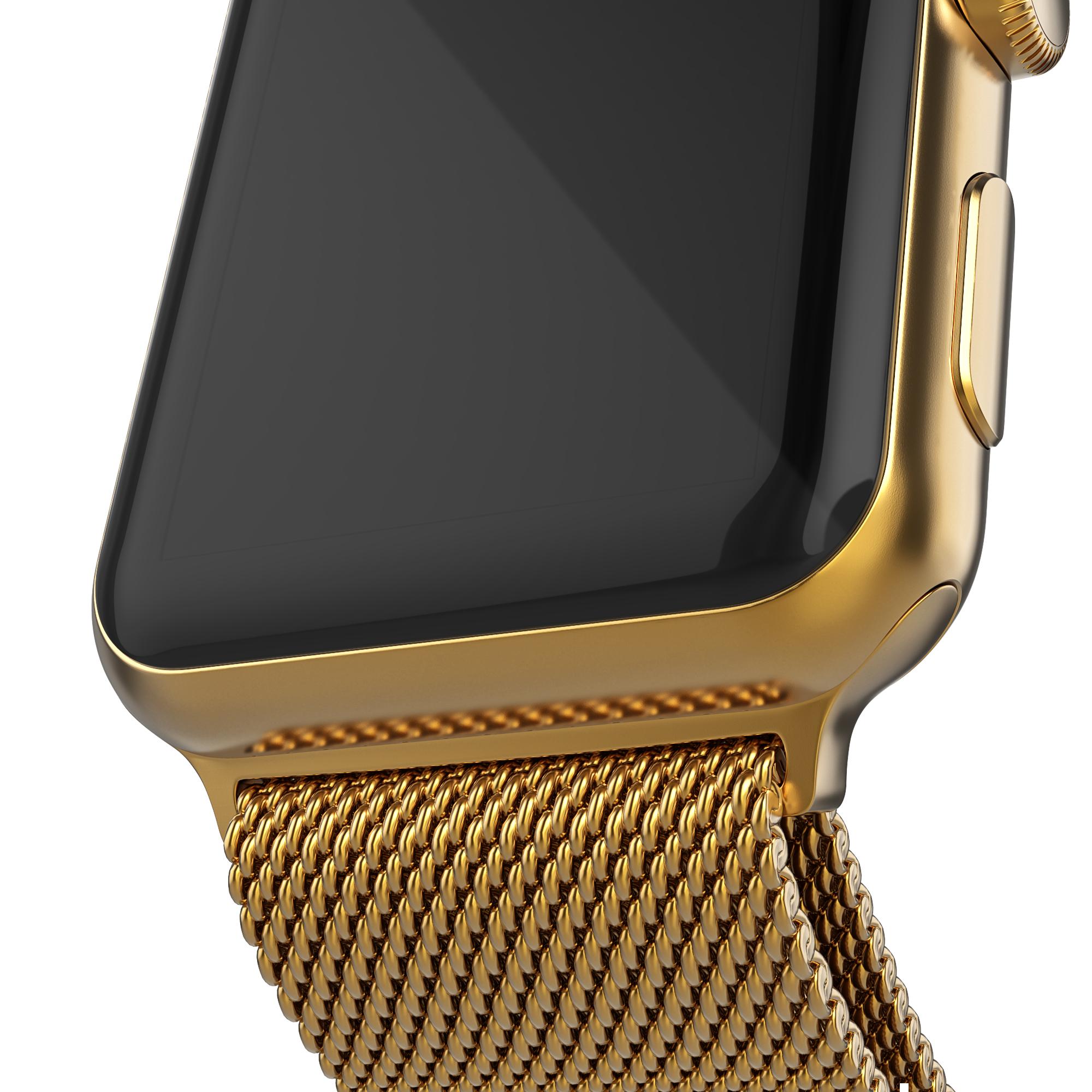 Apple Watch 45mm Series 8 Milanese bandje Goud