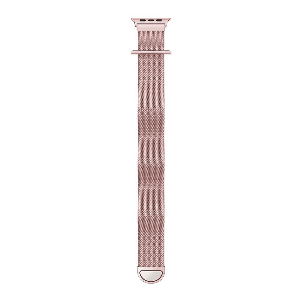 Apple Watch 45mm Series 8 Milanese bandje Roze goud