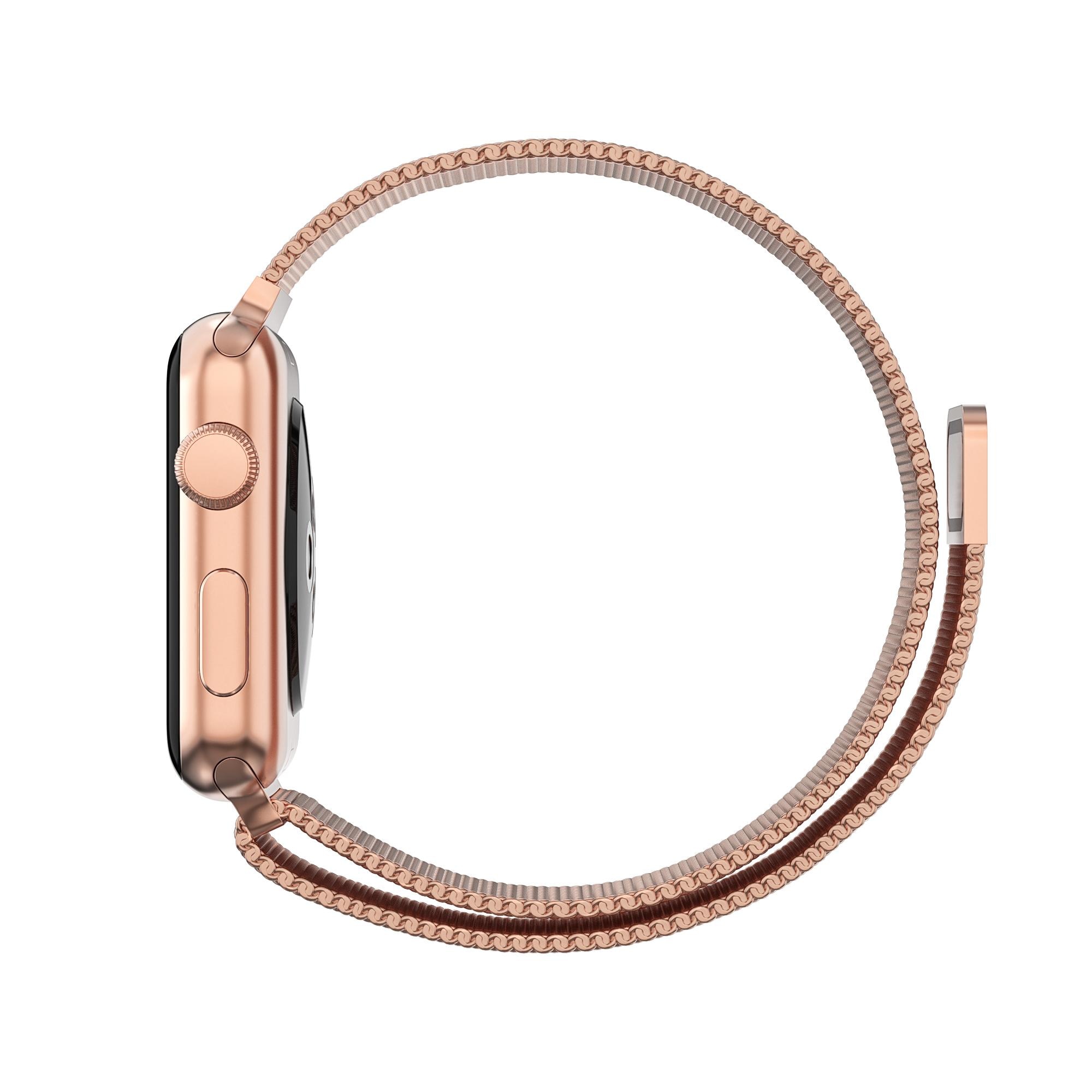 Apple Watch 42/44/45 mm Milanese bandje Roségoud