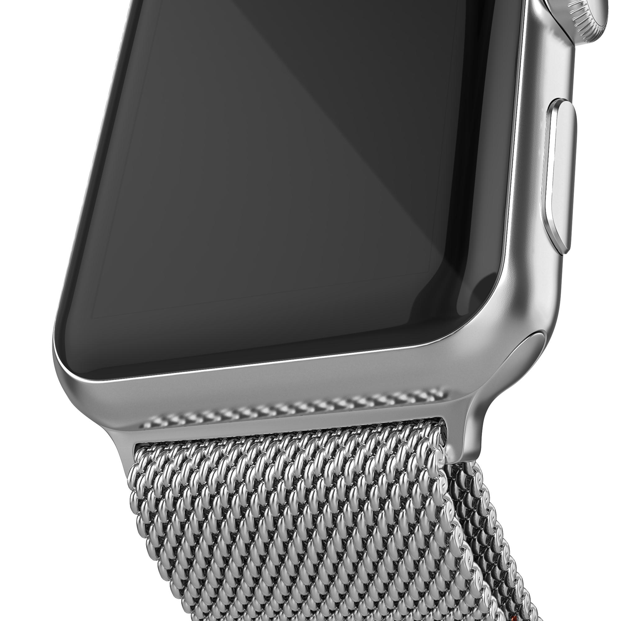 Apple Watch 42/44/45 mm Milanese bandje Zilver