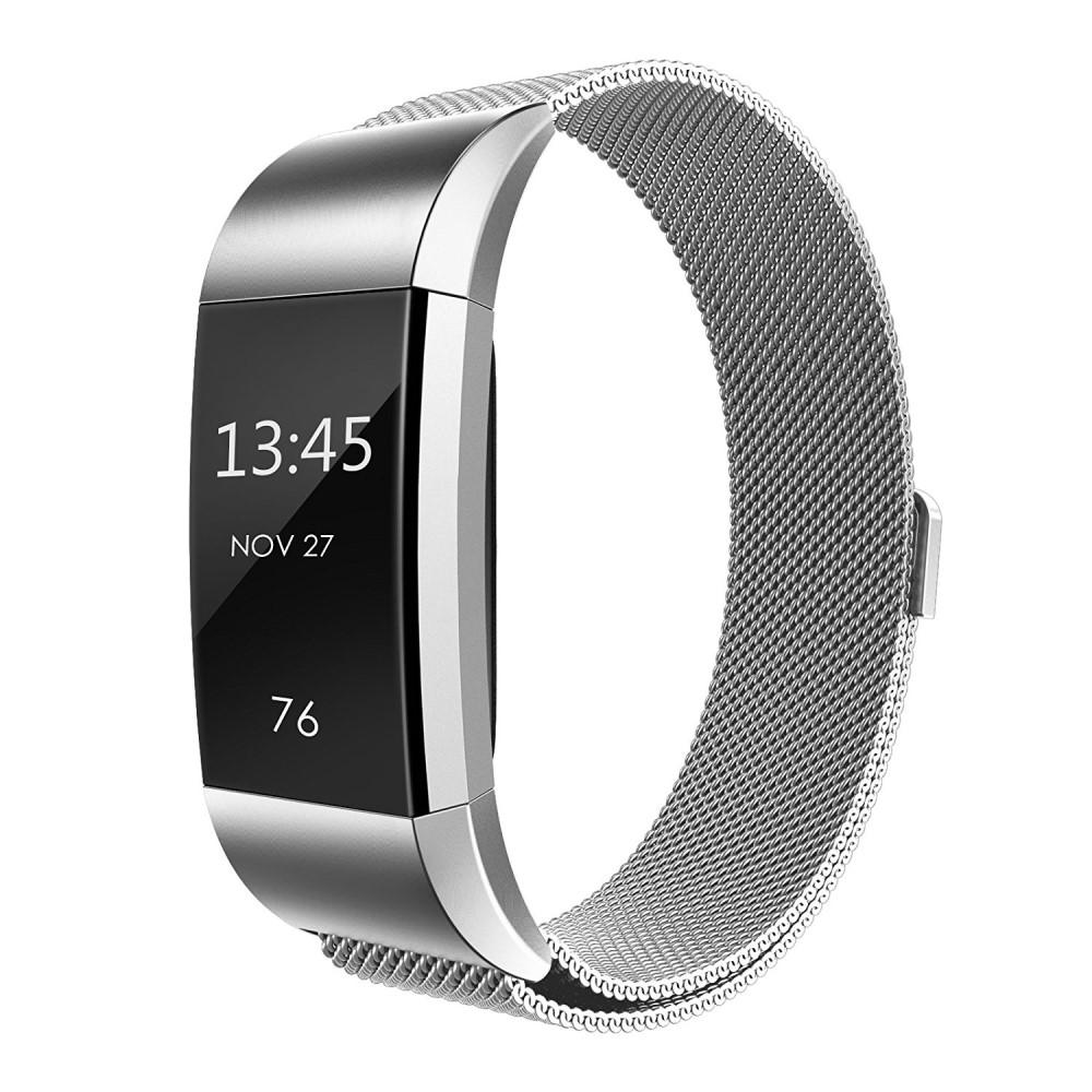 Fitbit Charge 2 Milanese bandje Zilver