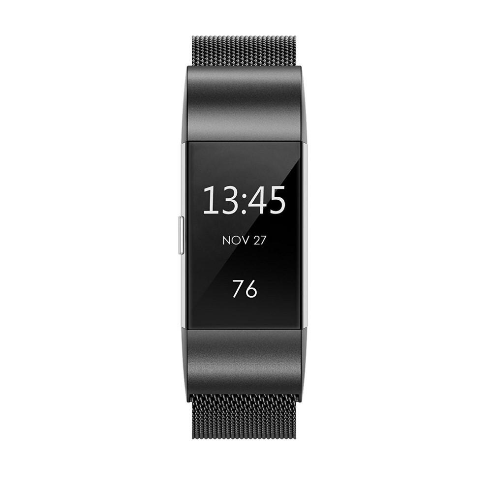 Fitbit Charge 2 Milanese bandje Zwart