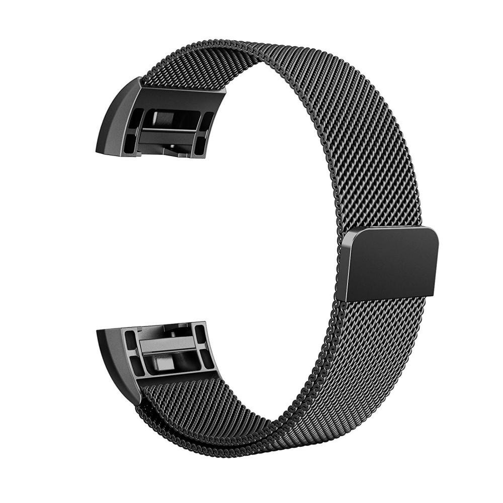 Fitbit Charge 2 Milanese bandje Zwart