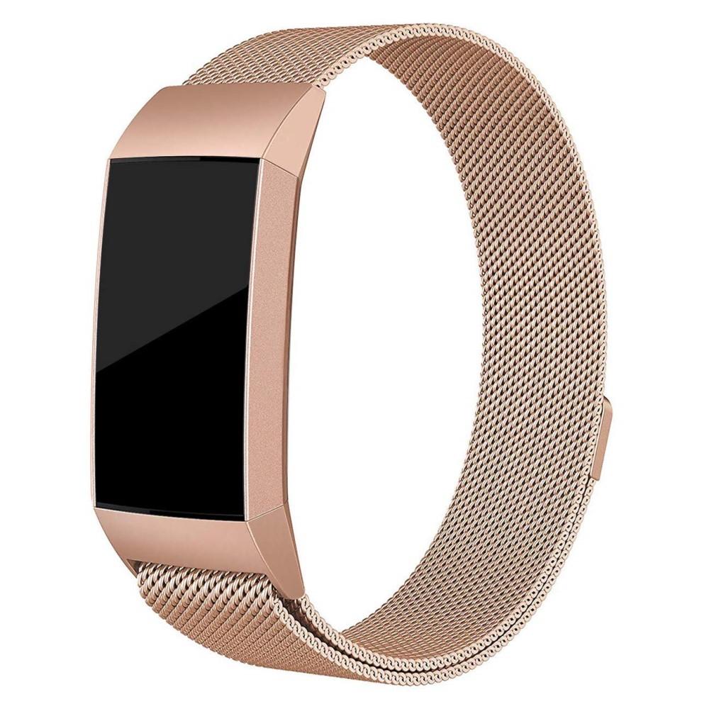 Fitbit Charge 3/4 Milanese bandje Rosé goud