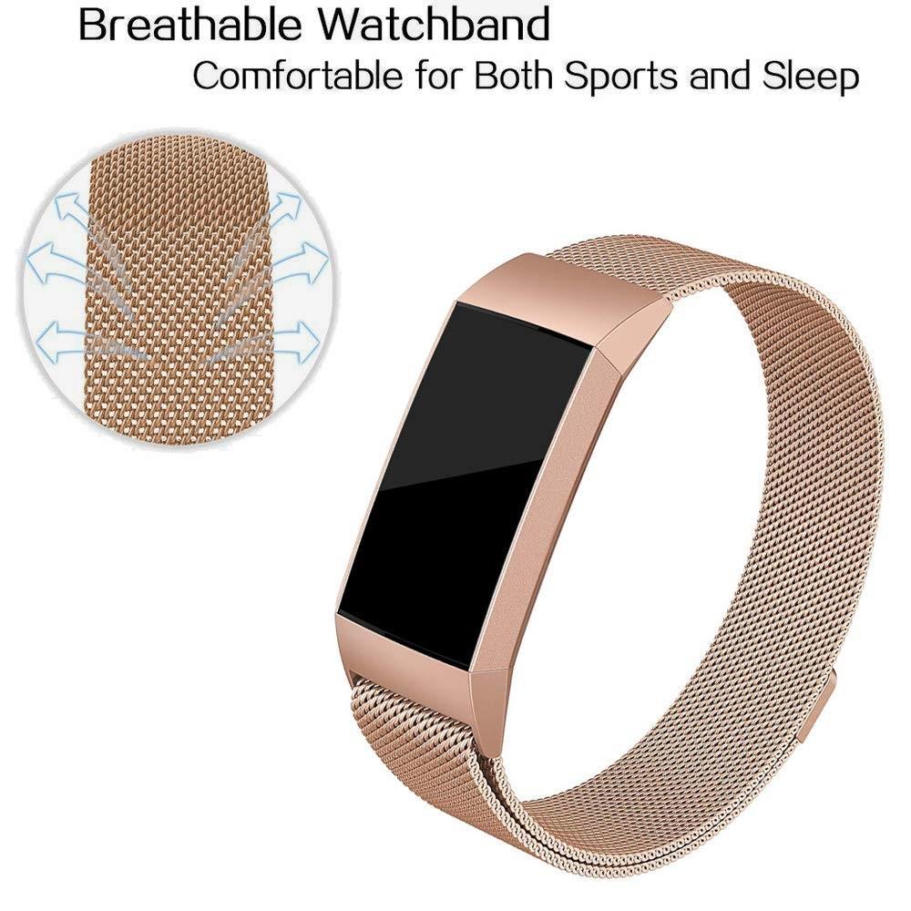 Fitbit Charge 3/Charge 4 Milanese bandje Rosé goud