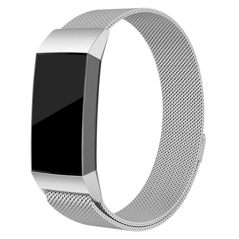 Fitbit Charge 3/4 Milanese bandje Zilver