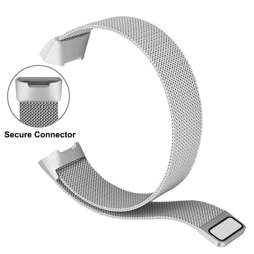 Fitbit Charge 3/Charge 4 Milanese bandje Zilver