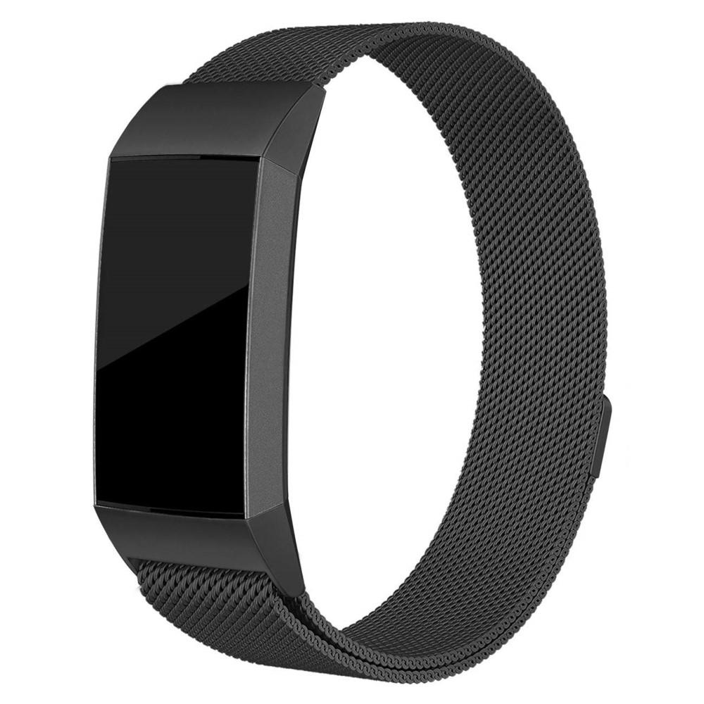 Fitbit Charge 3/4 Milanese bandje Zwart