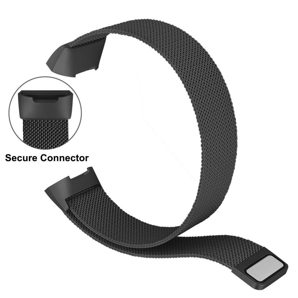 Fitbit Charge 3/Charge 4 Milanese bandje Zwart