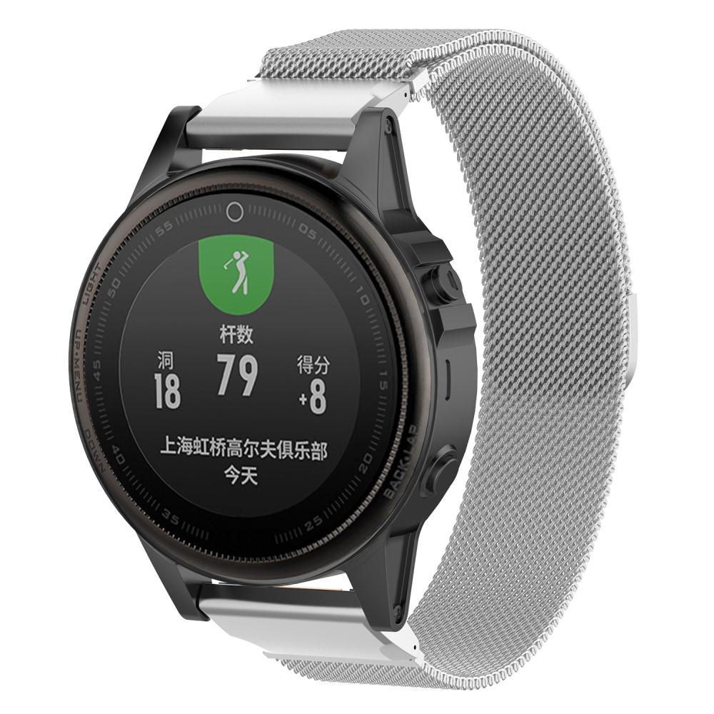 Garmin Fenix 5S/5S Plus/6S/6S Pro/7S Milanese bandje Zilver