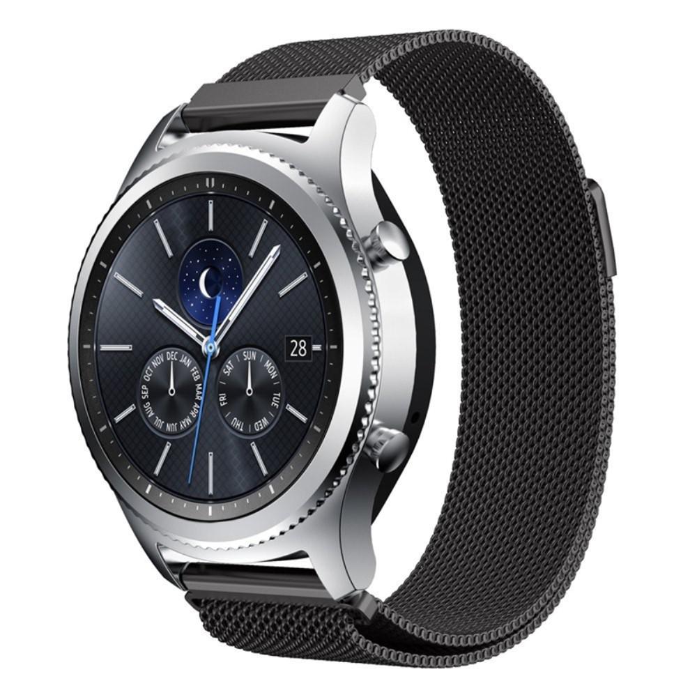 Samsung Gear S3 Frontier/S3 Classic Milanese bandje Zwart